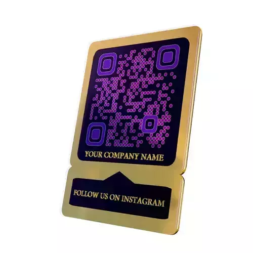 ADPLATE INSTAGRAM BARCODE PLATE PROMOTION CARD 3D QRCODE PLATE 