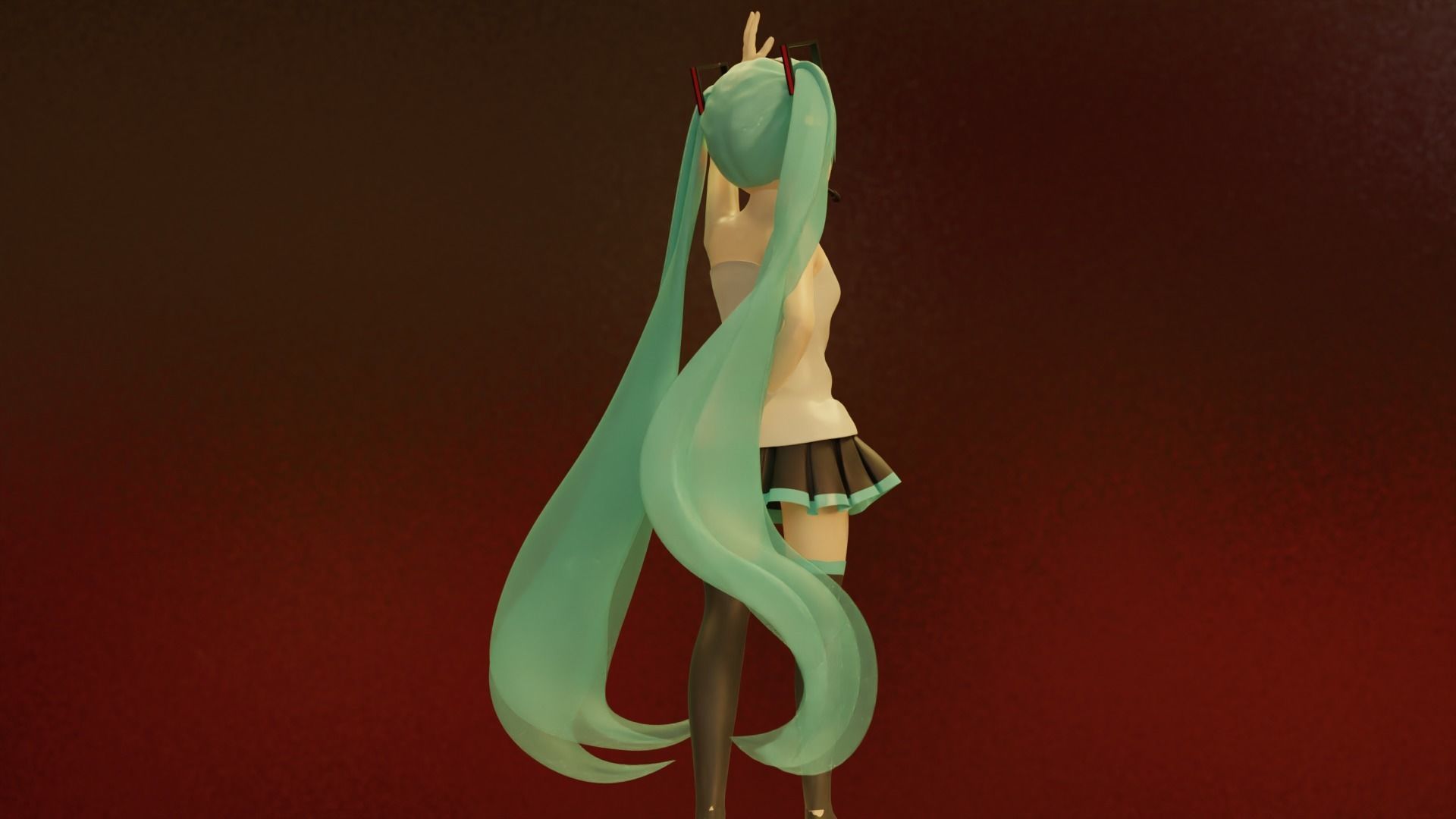 Hatsune Miku 3D printing character resin printer ready 3D print model_4