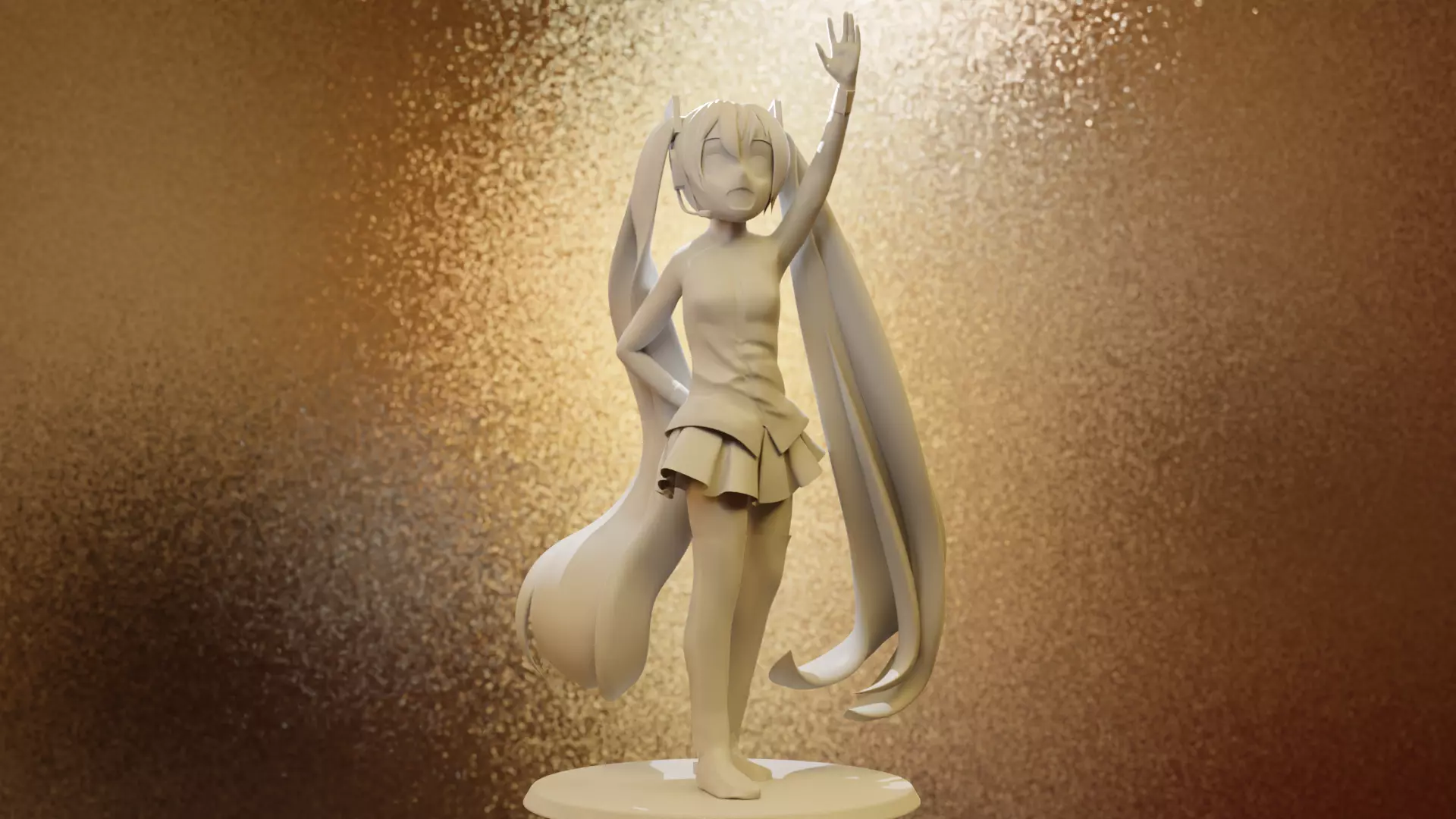 Hatsune Miku 3D printing character resin printer ready 3D print model_0