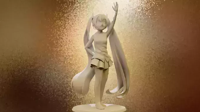 Hatsune Miku 3D printing character resin printer ready 3D print model