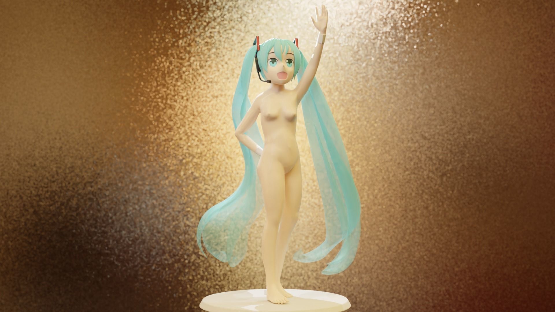 Hatsune Miku 3D printing character resin printer ready 3D print model_7