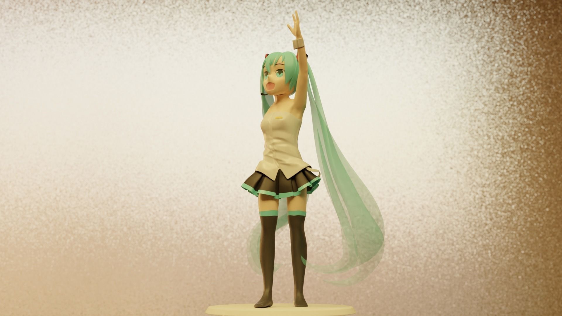 Hatsune Miku 3D printing character resin printer ready 3D print model_3