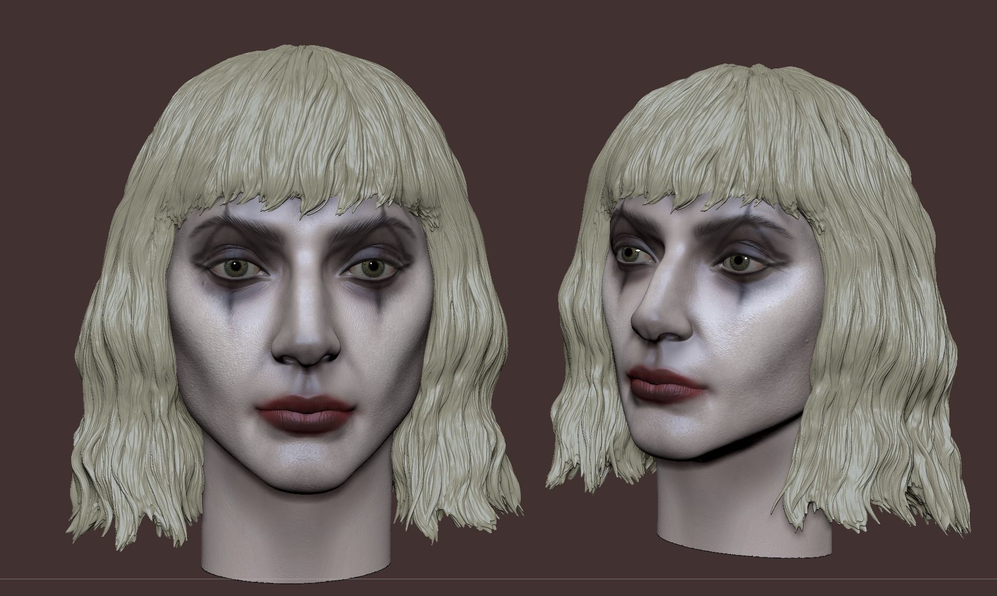 Harley Quinn - Lady Gaga Head 3D print model_2