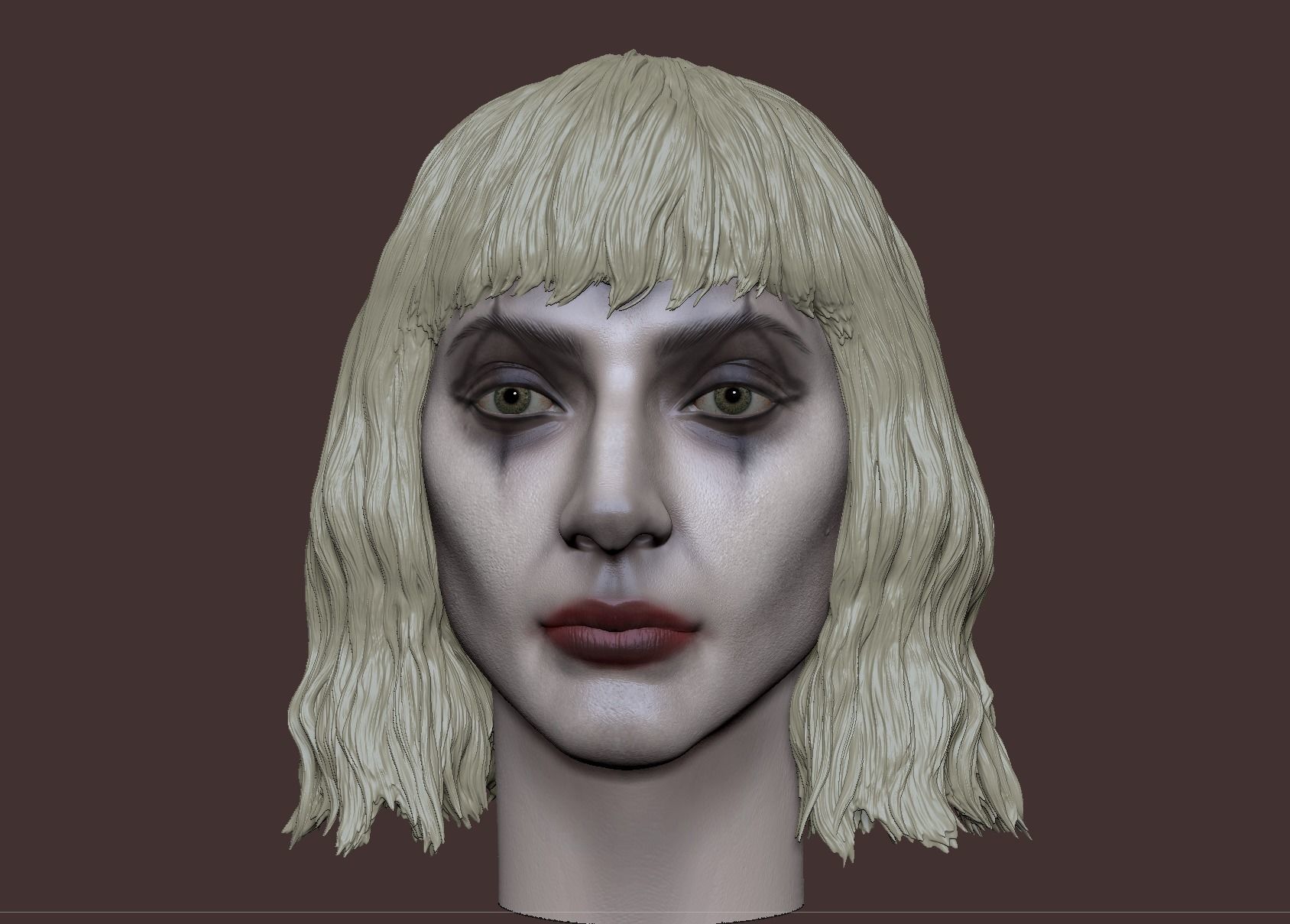Harley Quinn - Lady Gaga Head 3D print model_1