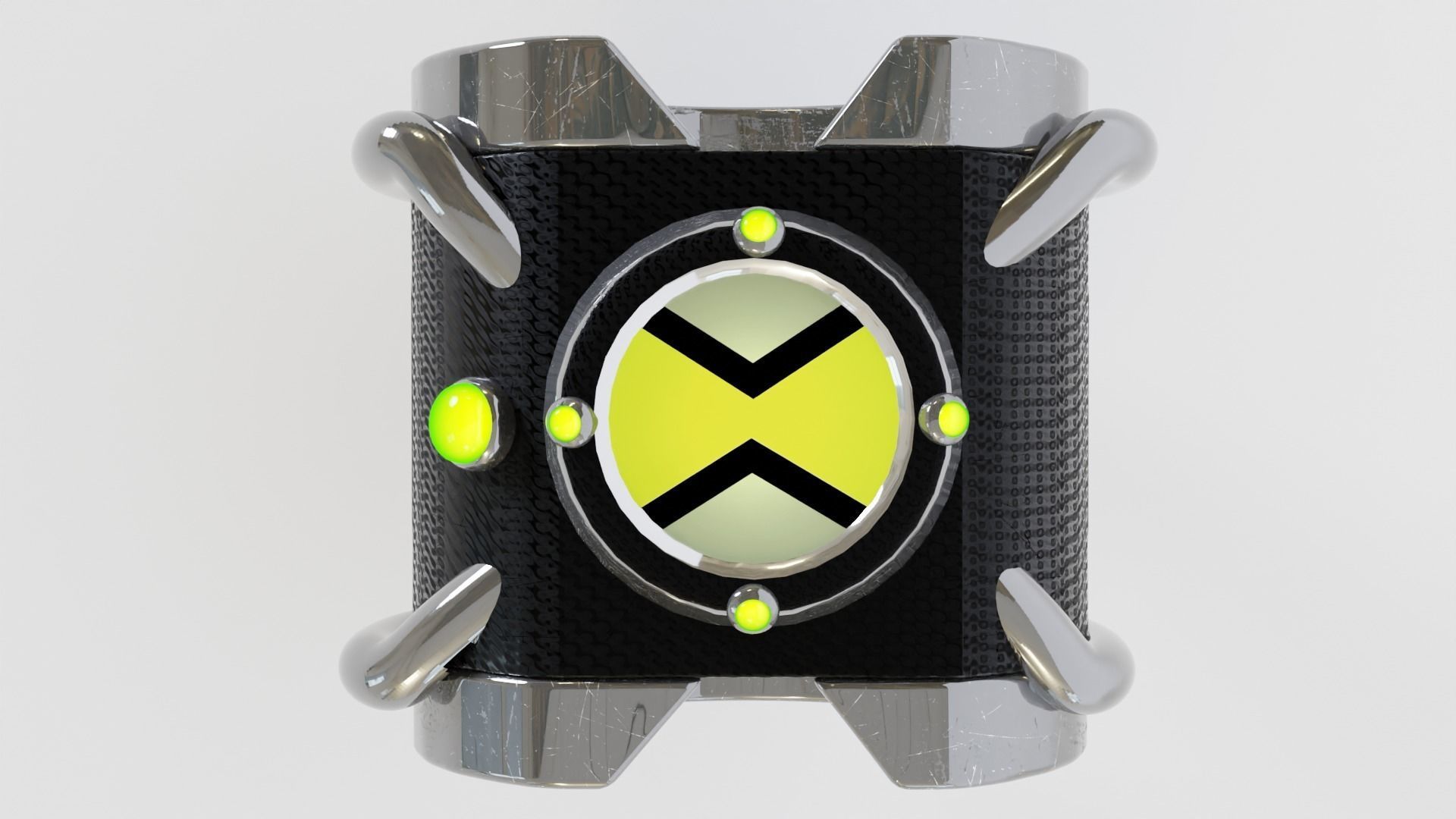 Ben 10 Omnitrix Watch Animated 3D model_1