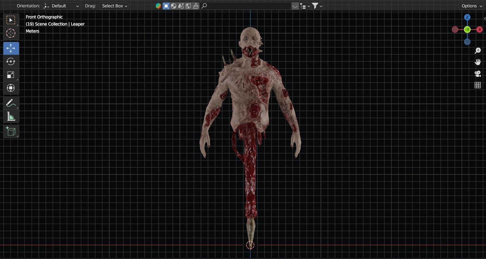 Dead Space Leaper Low-poly 3D model_11