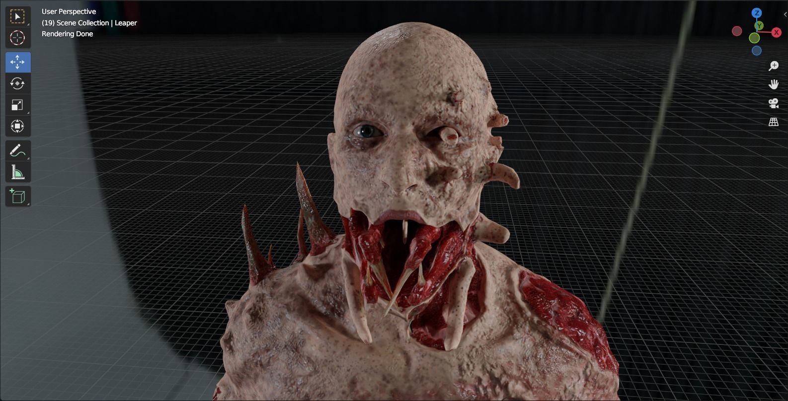 Dead Space Leaper Low-poly 3D model_2