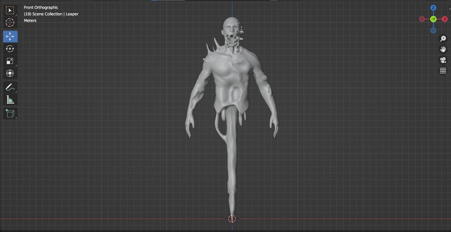 Dead Space Leaper Low-poly 3D model_12