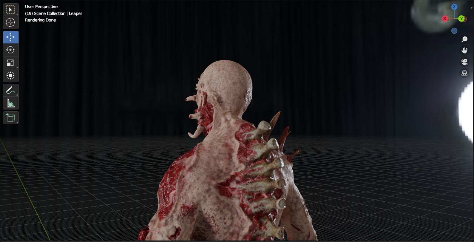 Dead Space Leaper Low-poly 3D model_4