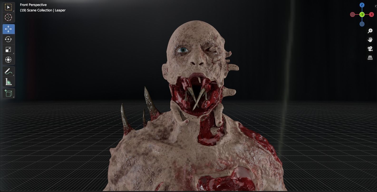 Dead Space Leaper Low-poly 3D model_7