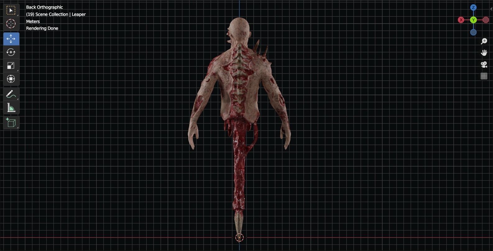 Dead Space Leaper Low-poly 3D model_18
