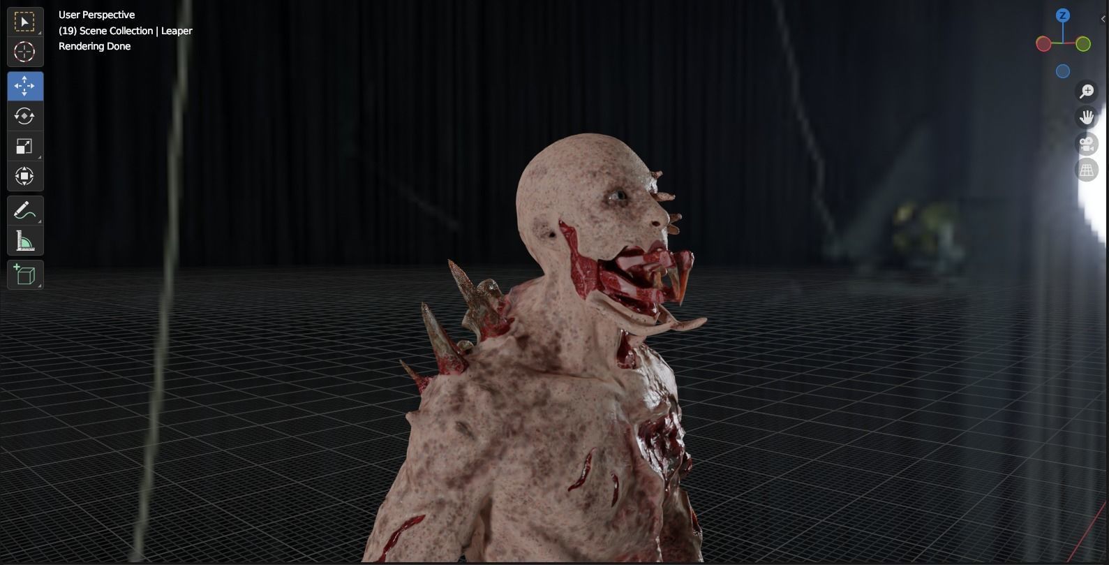 Dead Space Leaper Low-poly 3D model_5