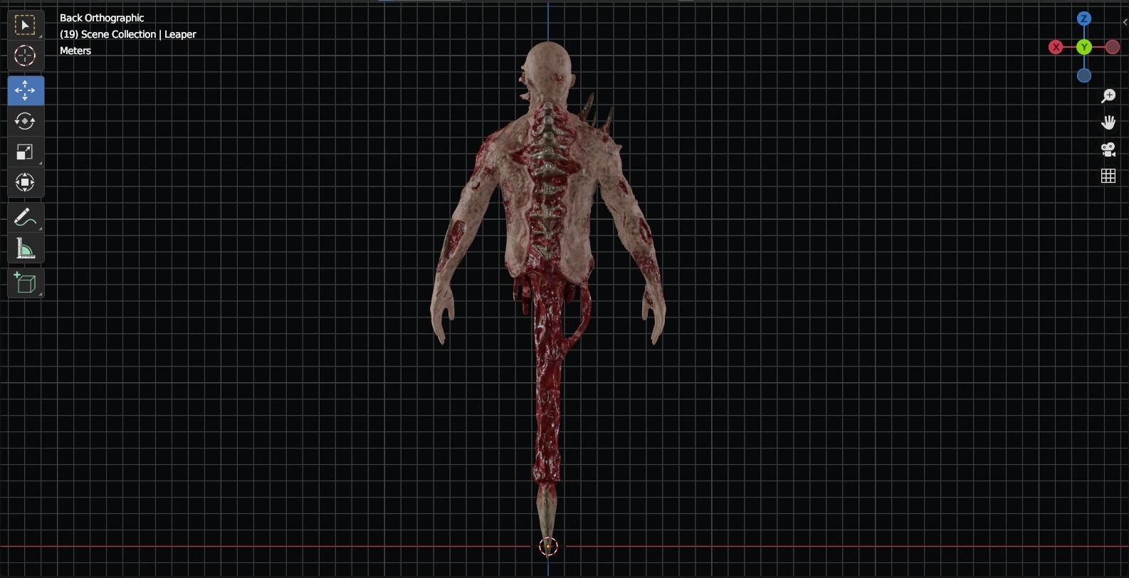 Dead Space Leaper Low-poly 3D model_19
