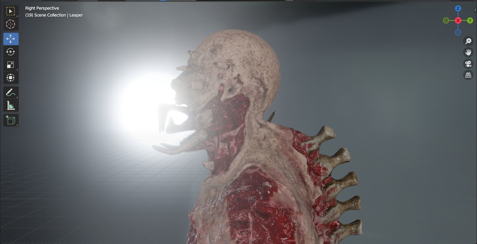 Dead Space Leaper Low-poly 3D model_28