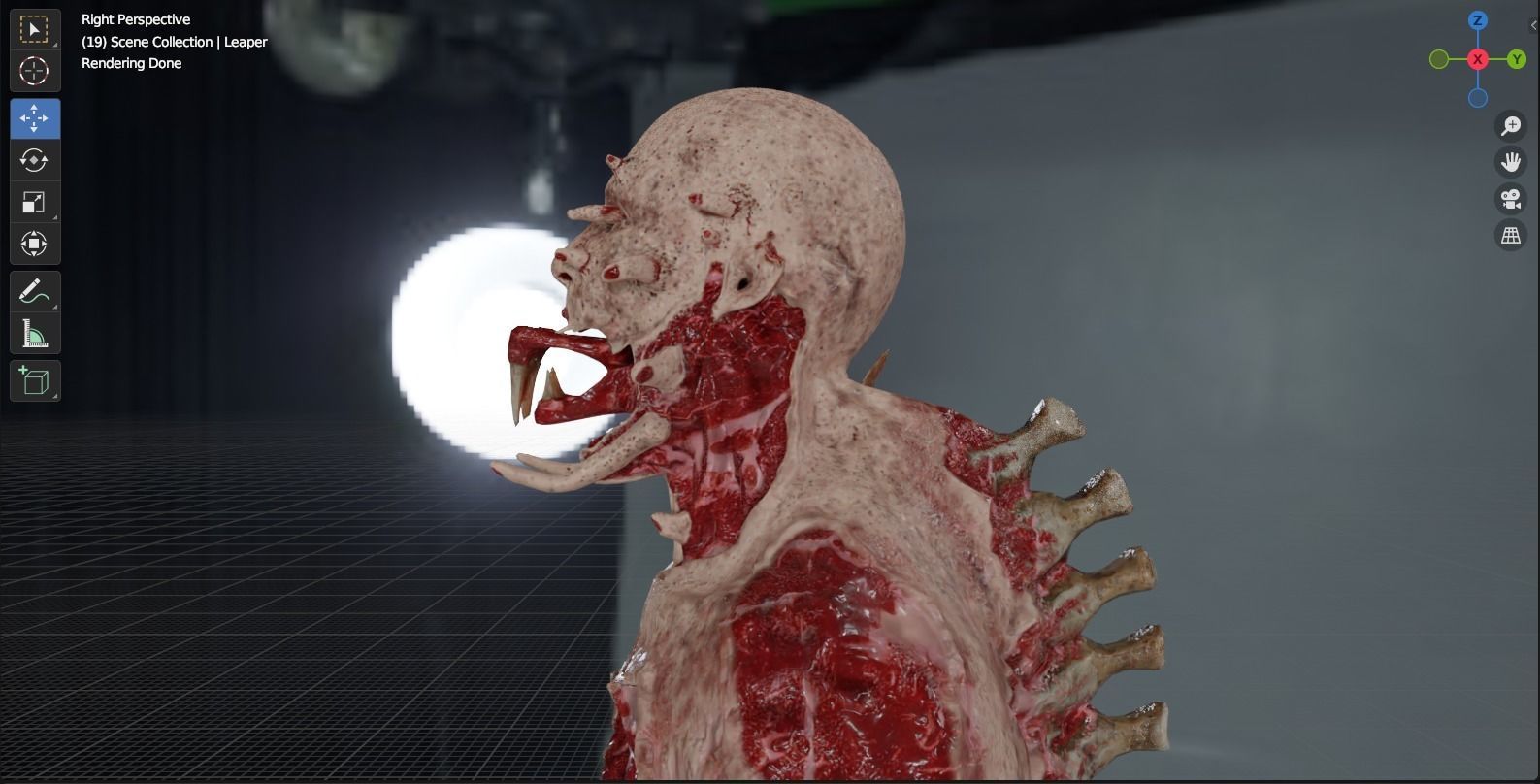 Dead Space Leaper Low-poly 3D model_27