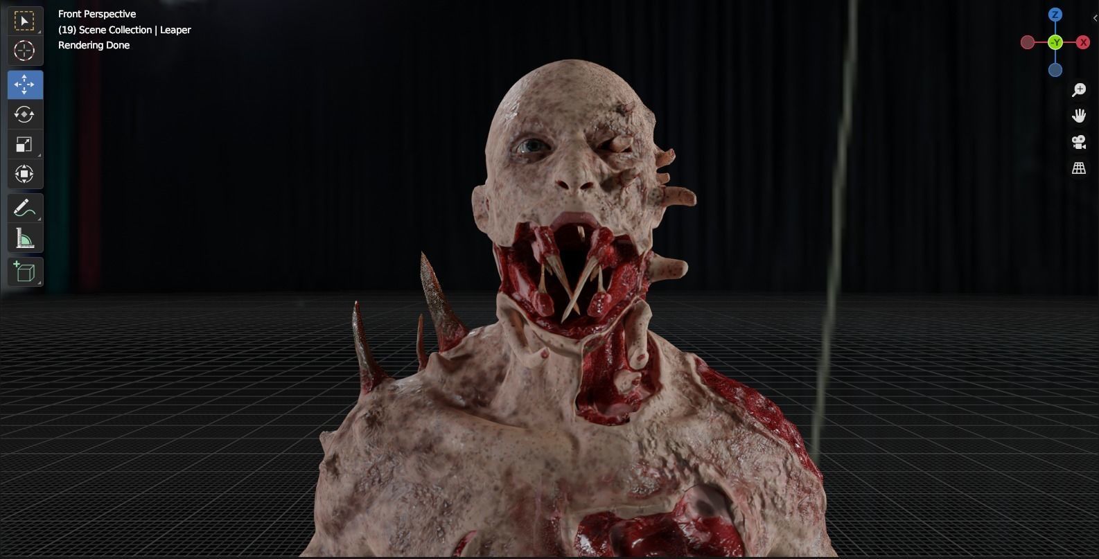 Dead Space Leaper Low-poly 3D model_6