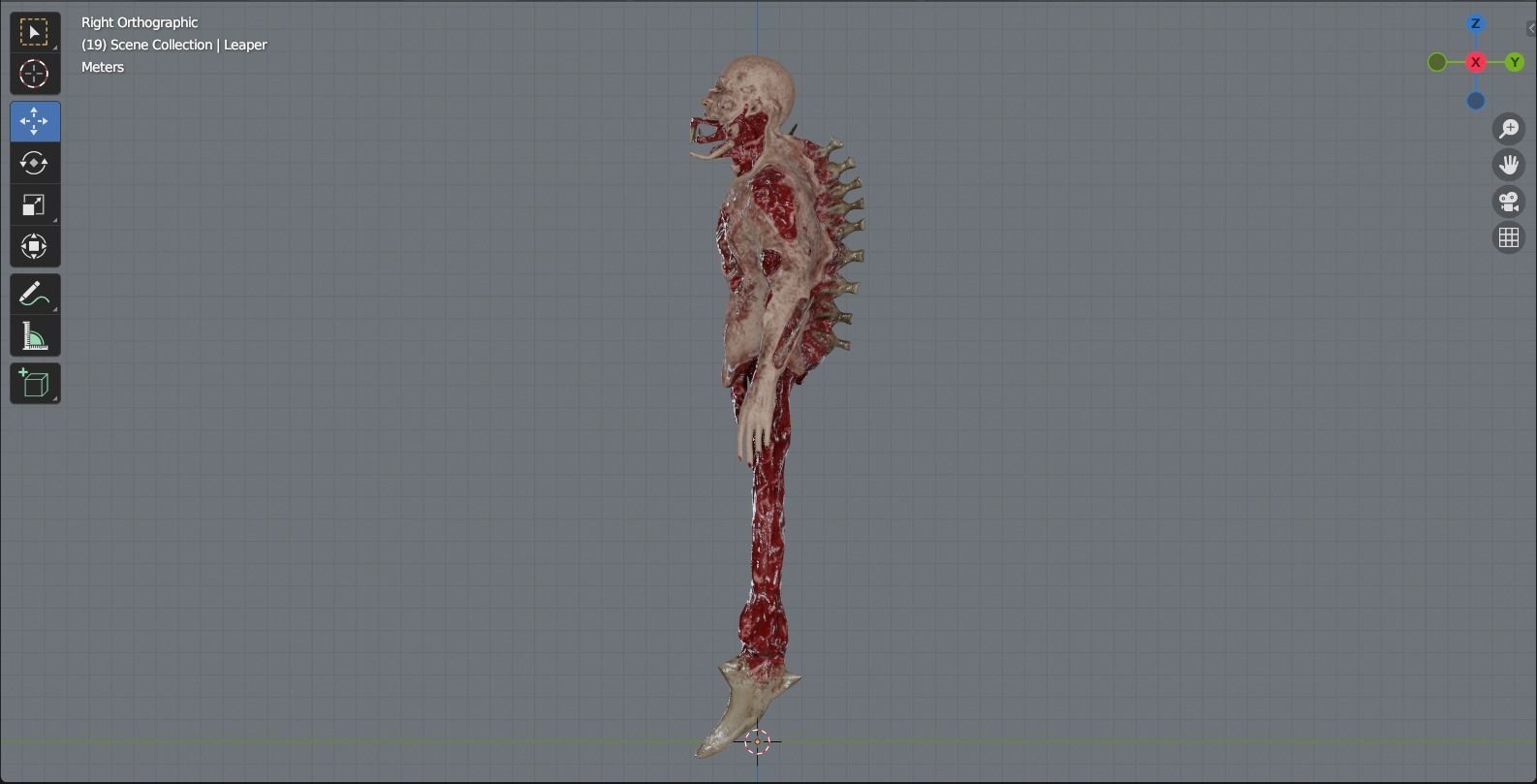 Dead Space Leaper Low-poly 3D model_15