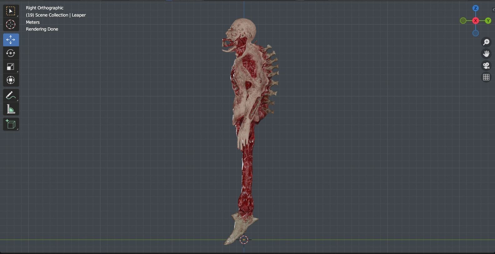 Dead Space Leaper Low-poly 3D model_14