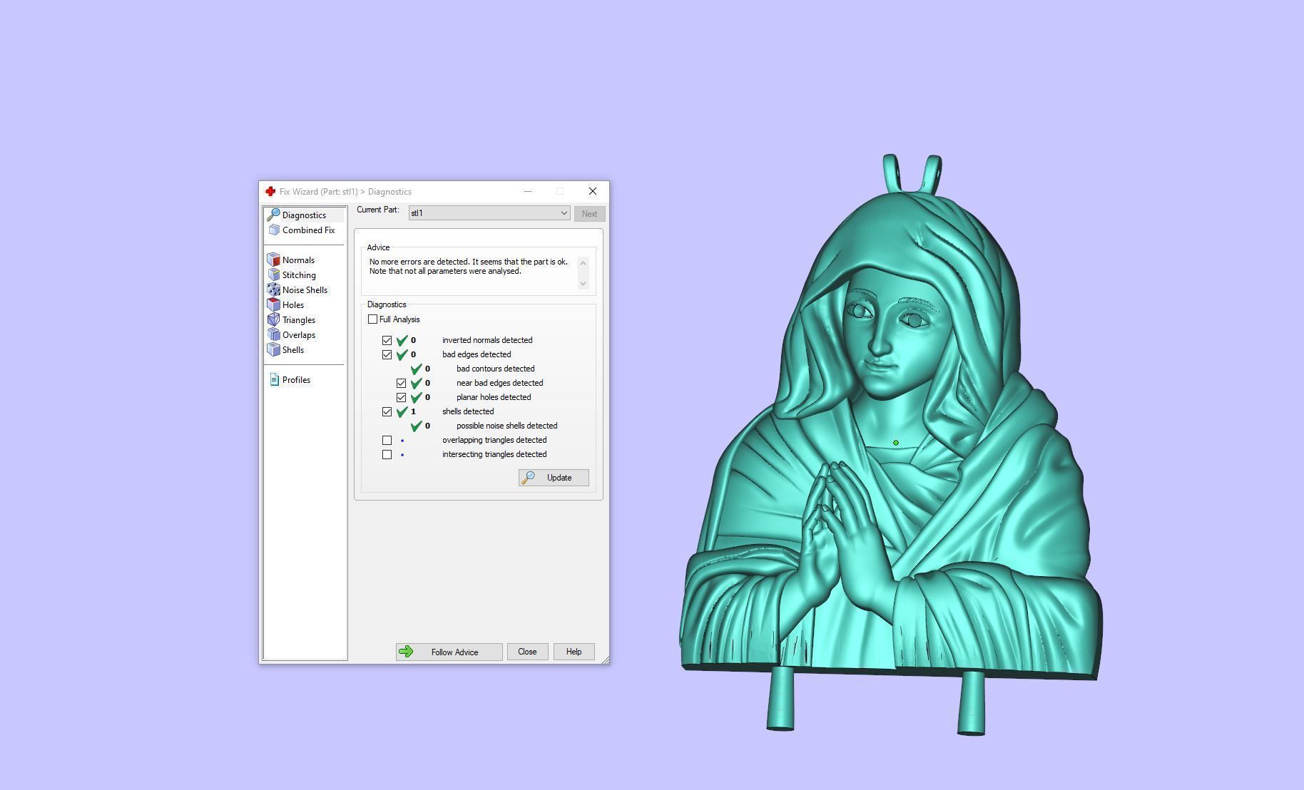 Gold N1003 Virgin Mary 3D print model_6