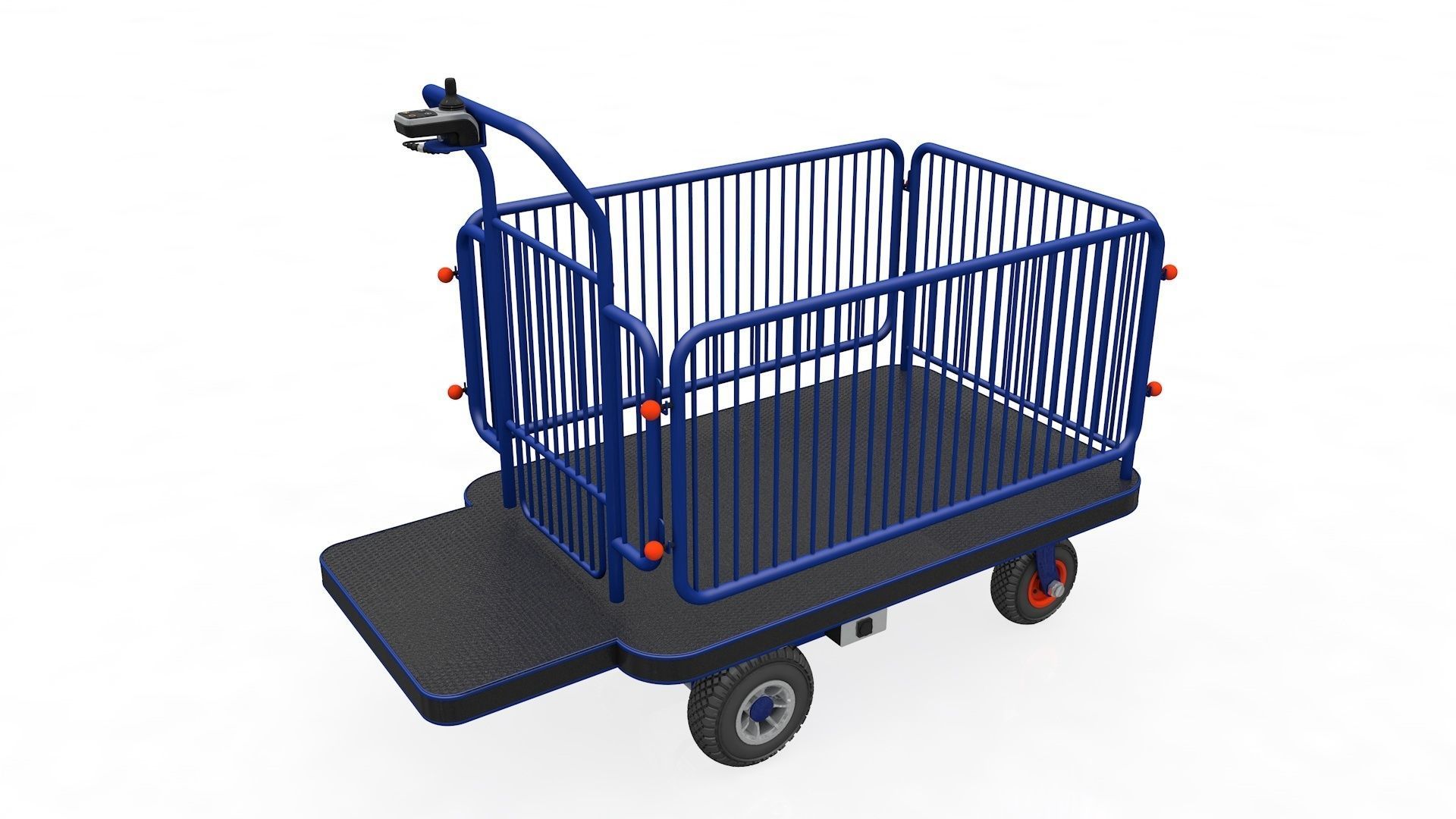 Market Trolley Transport Platform 3D model_1
