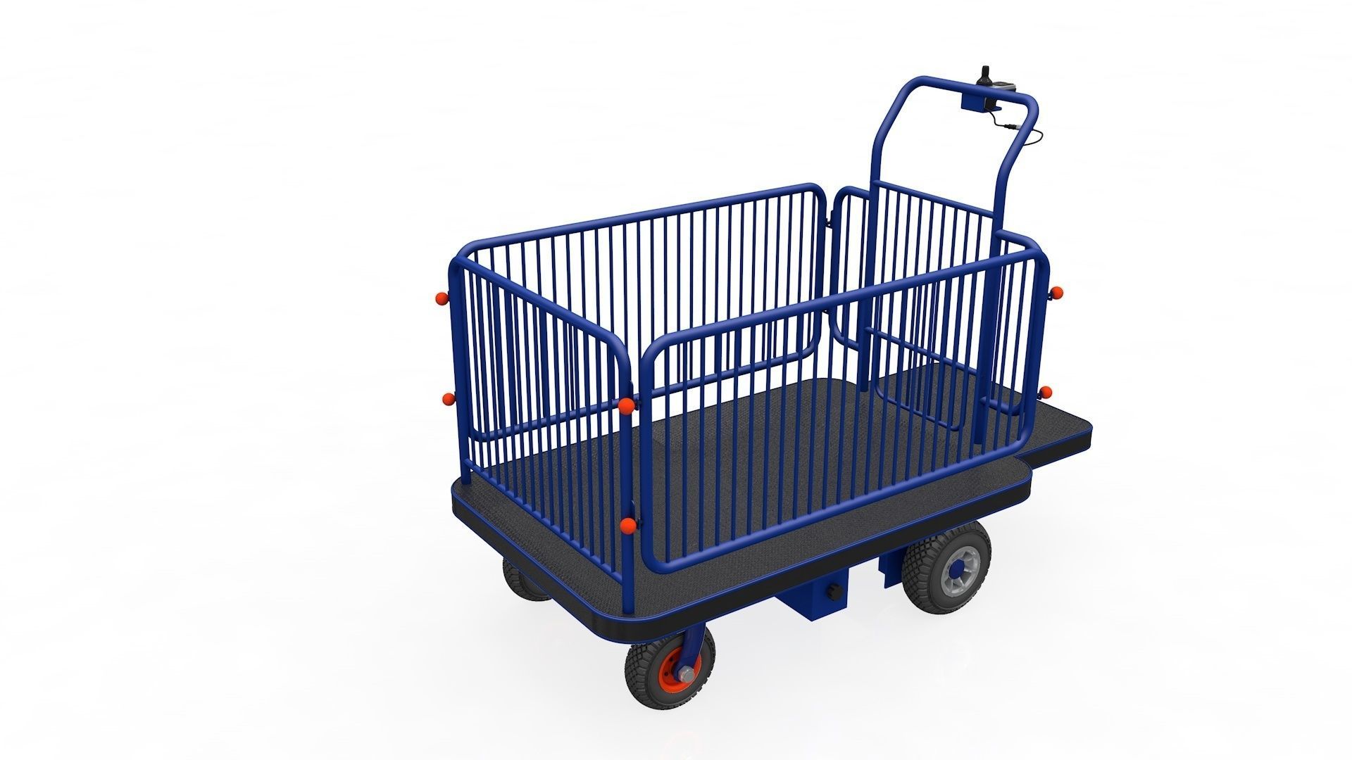 Market Trolley Transport Platform 3D model_3