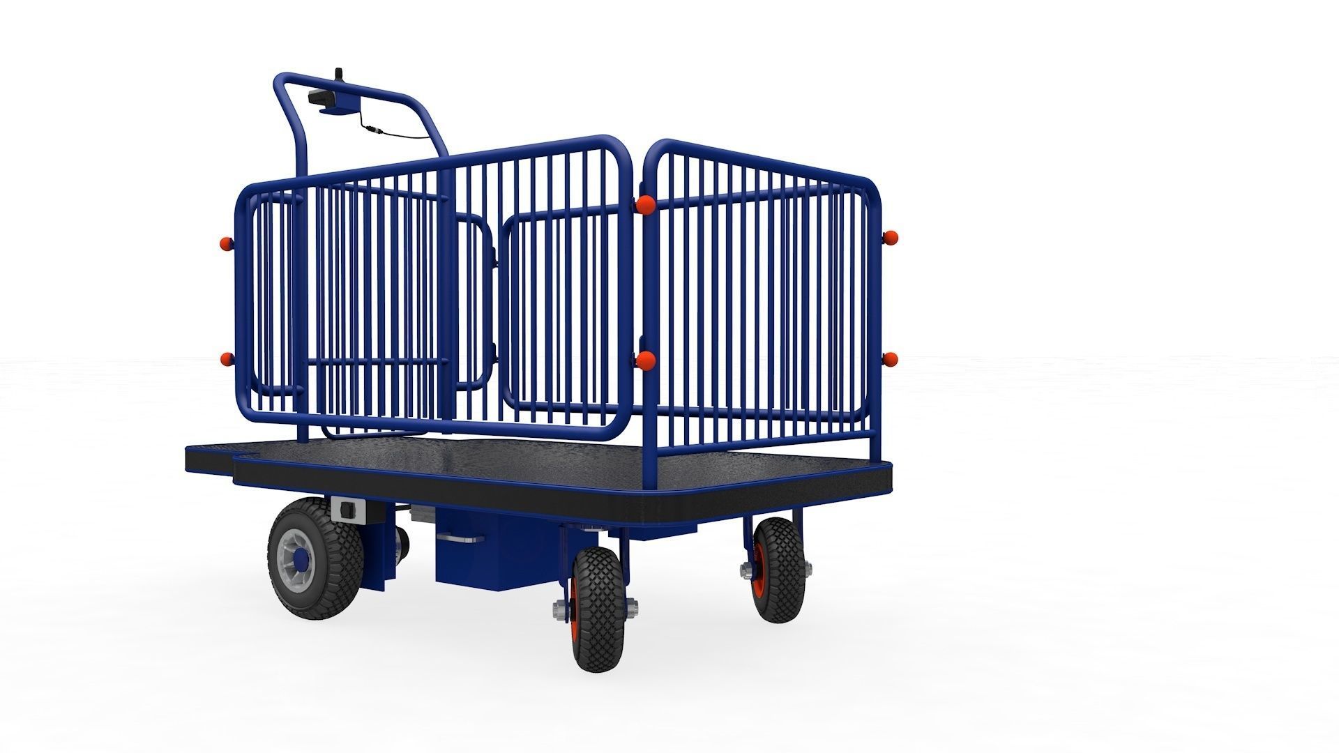Market Trolley Transport Platform 3D model_6