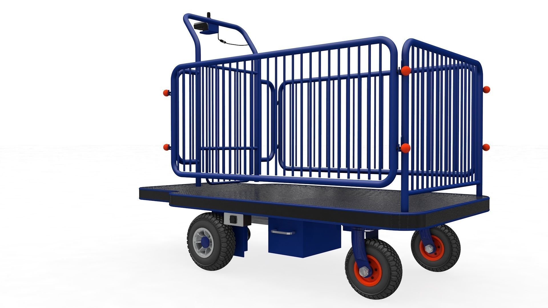 Market Trolley Transport Platform 3D model_17