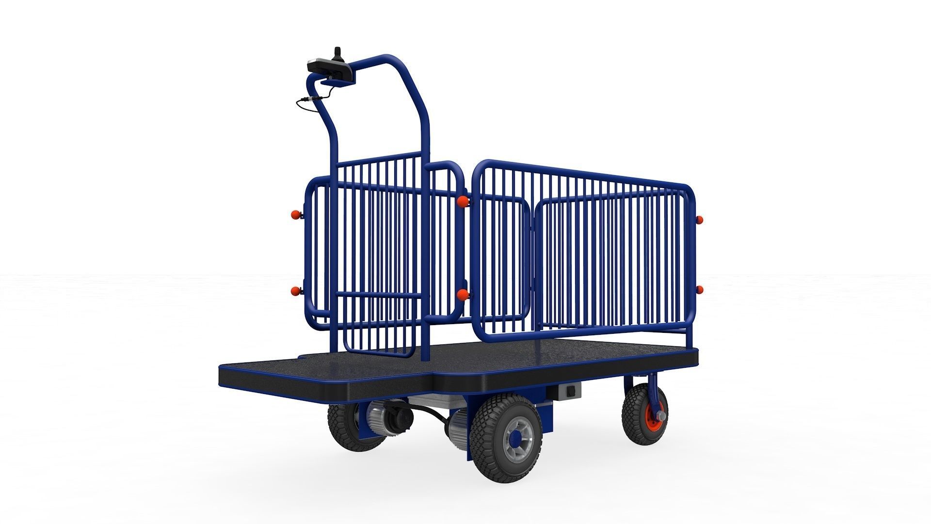 Market Trolley Transport Platform 3D model_4