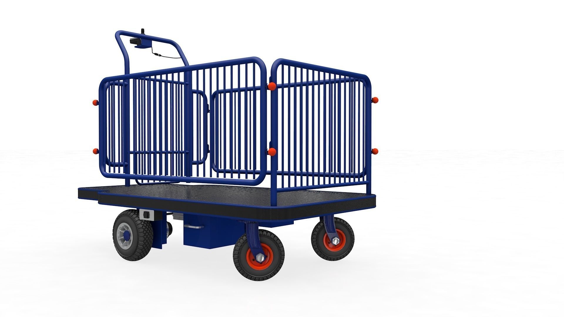 Market Trolley Transport Platform 3D model_7