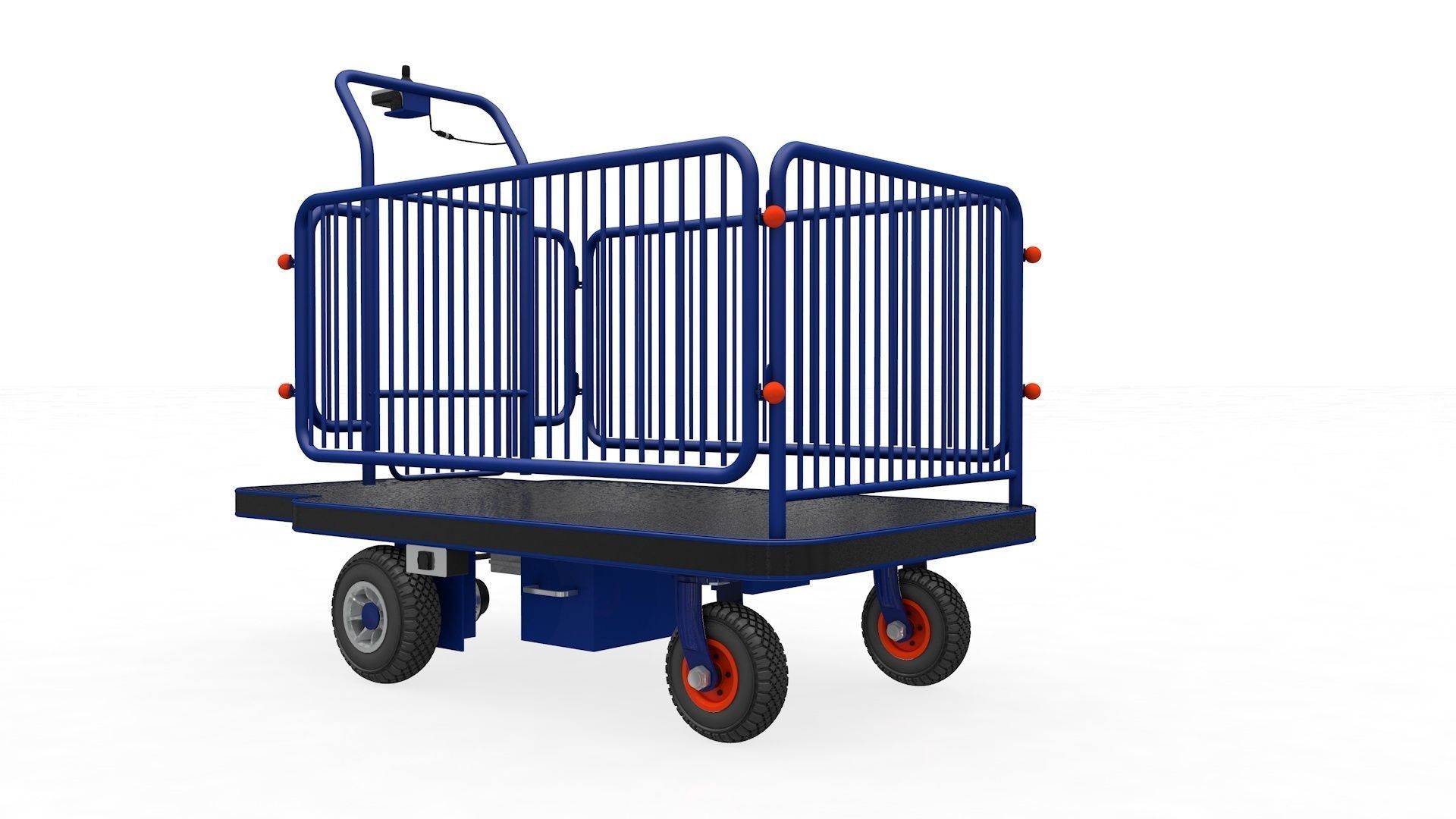 Market Trolley Transport Platform 3D model_11