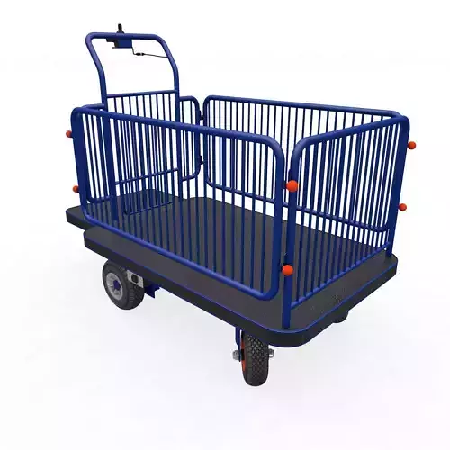 Market Trolley Transport Platform 3D model