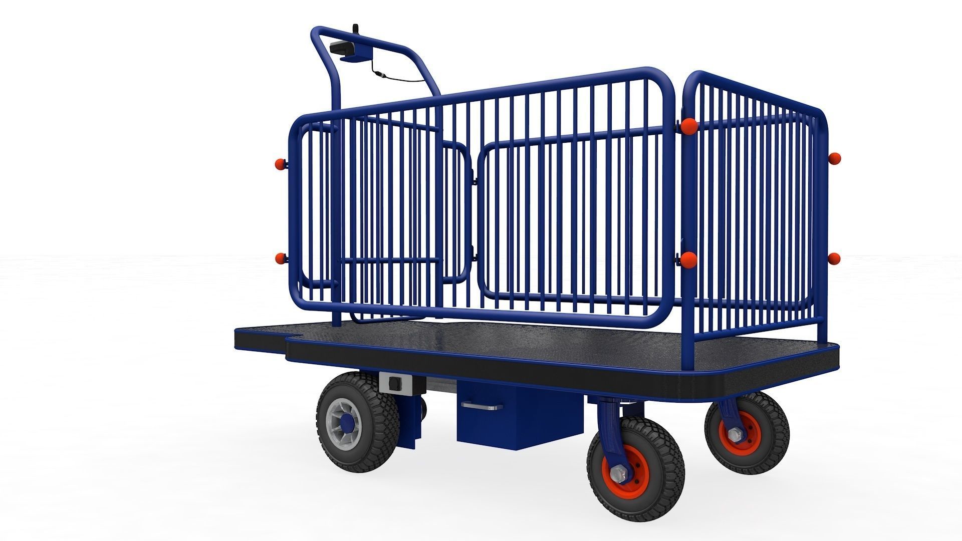 Market Trolley Transport Platform 3D model_16