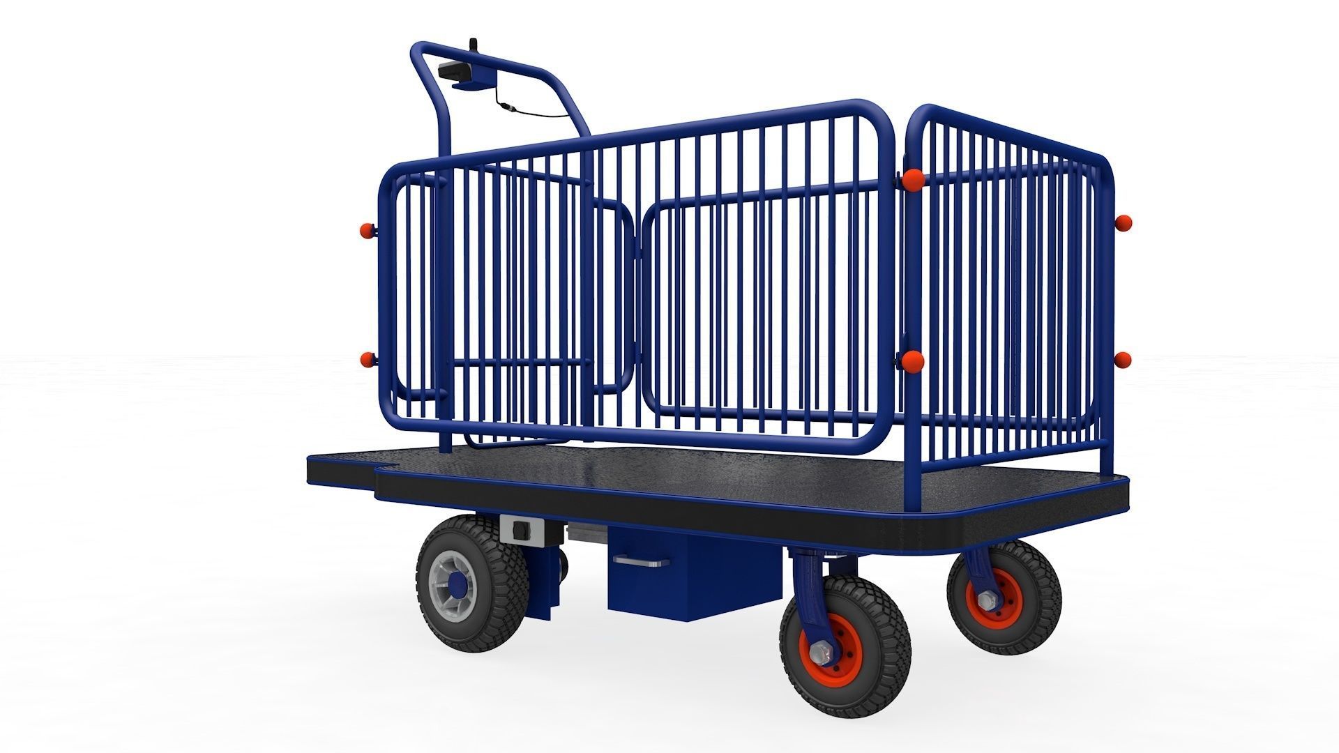 Market Trolley Transport Platform 3D model_15