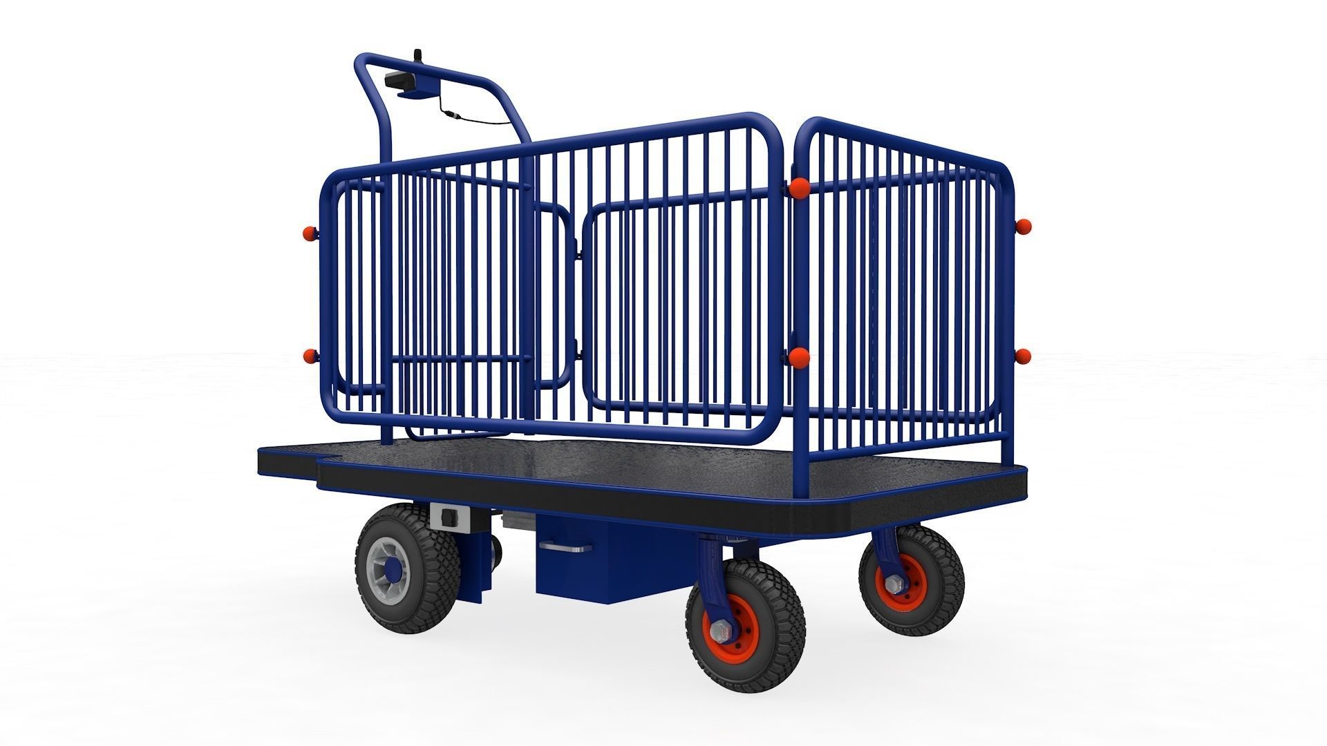 Market Trolley Transport Platform 3D model_13