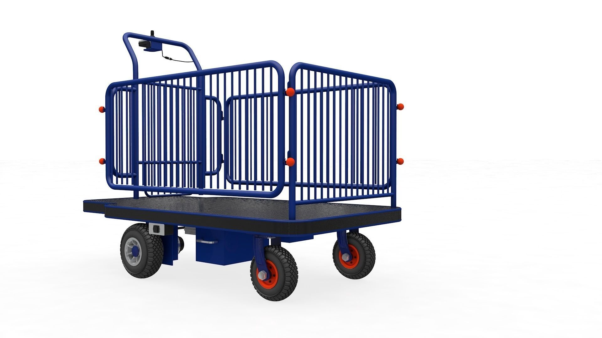Market Trolley Transport Platform 3D model_5