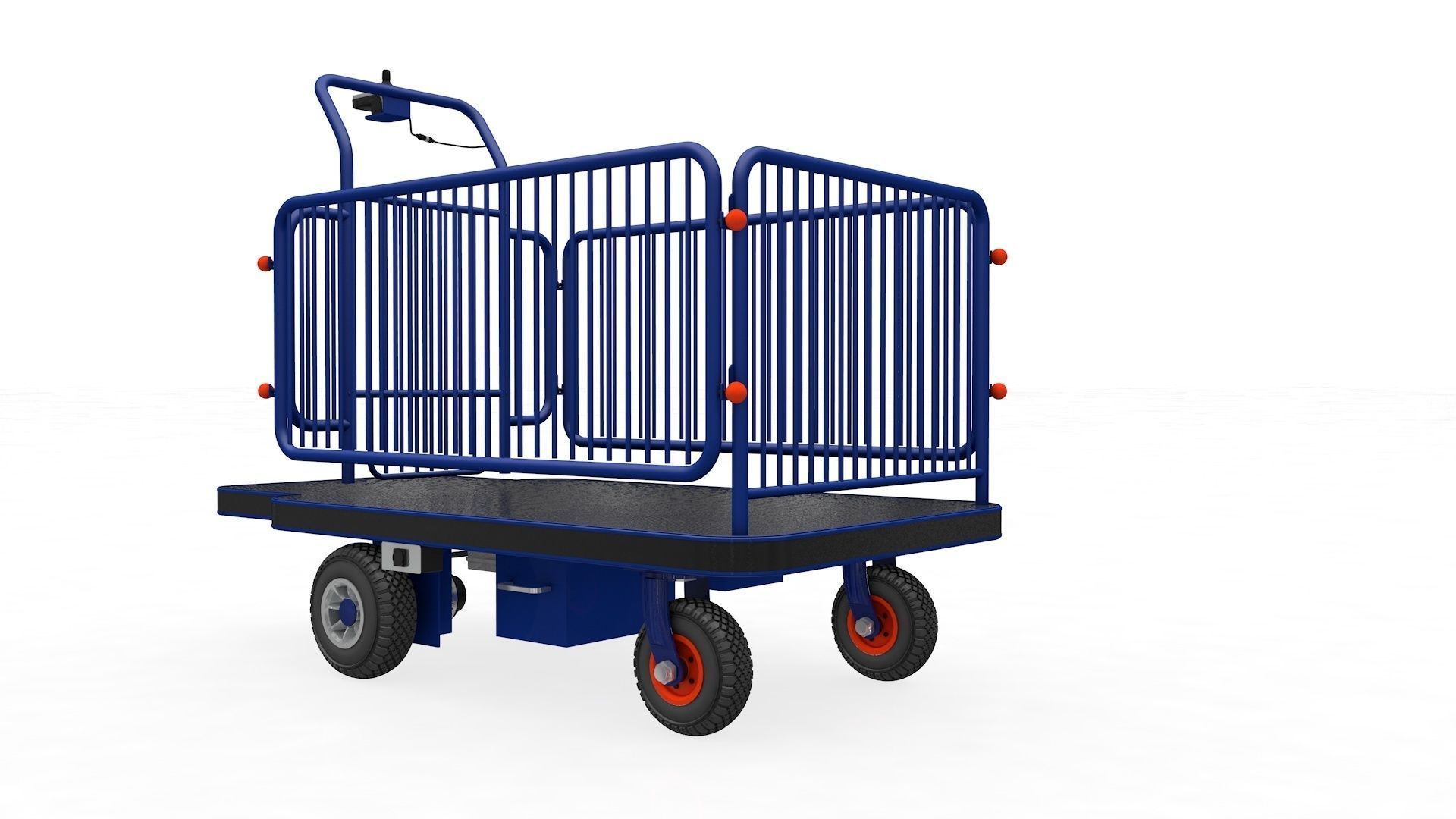 Market Trolley Transport Platform 3D model_10