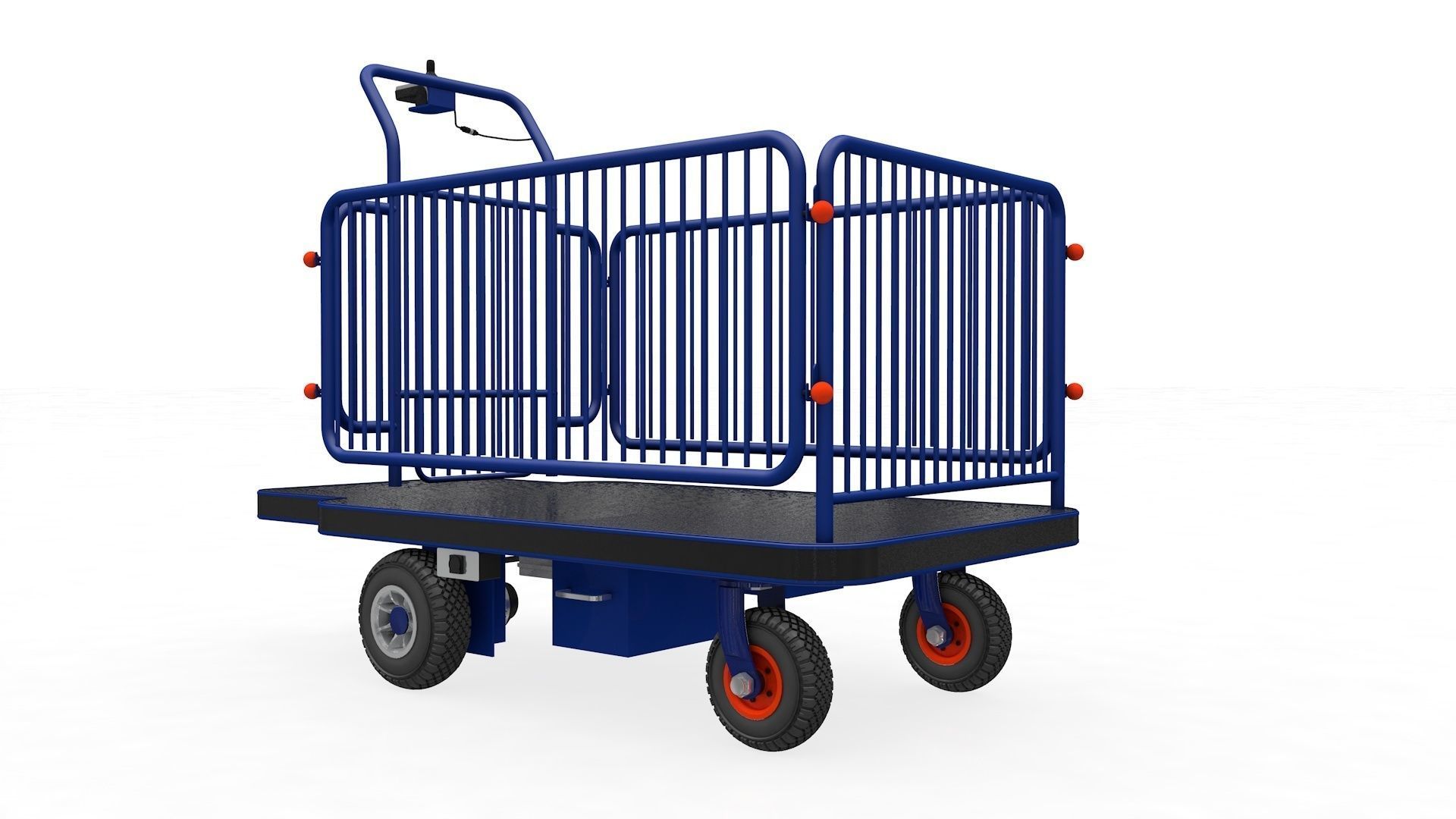 Market Trolley Transport Platform 3D model_12