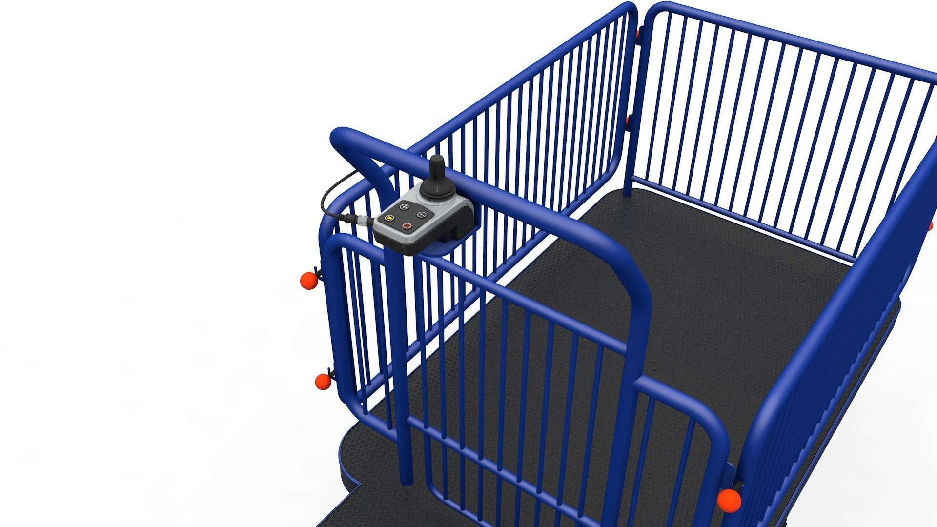 Market Trolley Transport Platform 3D model_19