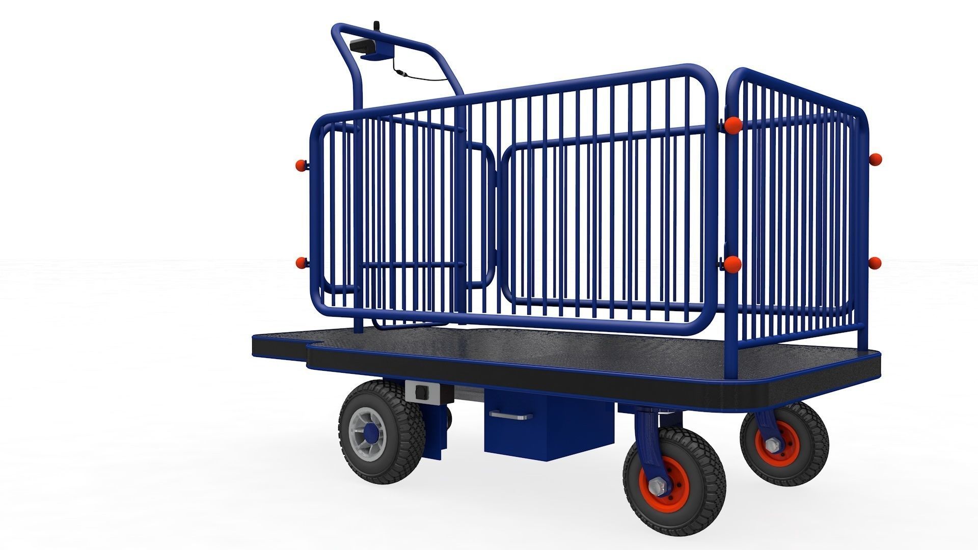 Market Trolley Transport Platform 3D model_18