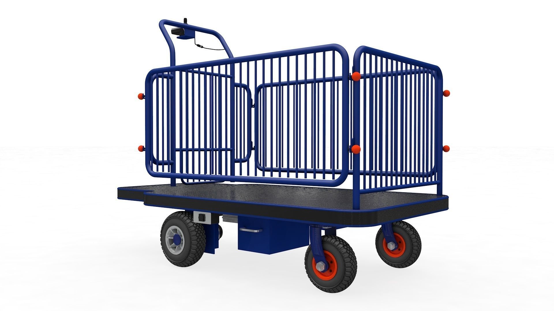 Market Trolley Transport Platform 3D model_14