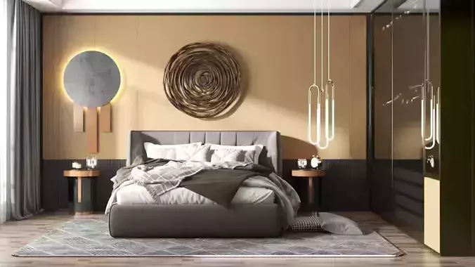 Modern Bedroom-05 3D model