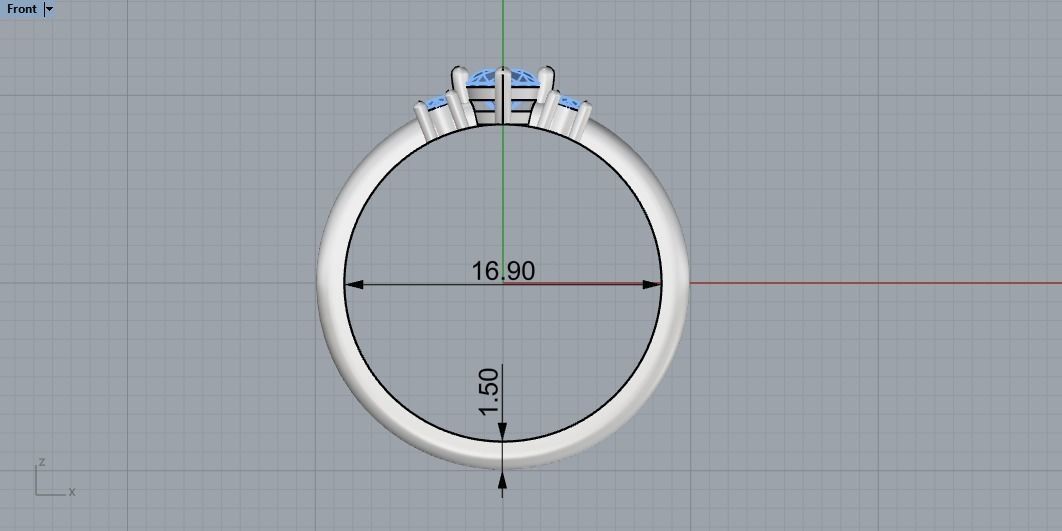 Ring zirconia 82 3D print model_12