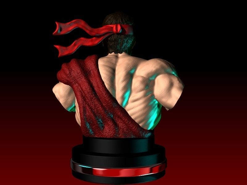 RYU BUST STREET FIGHTER 3D print model_2