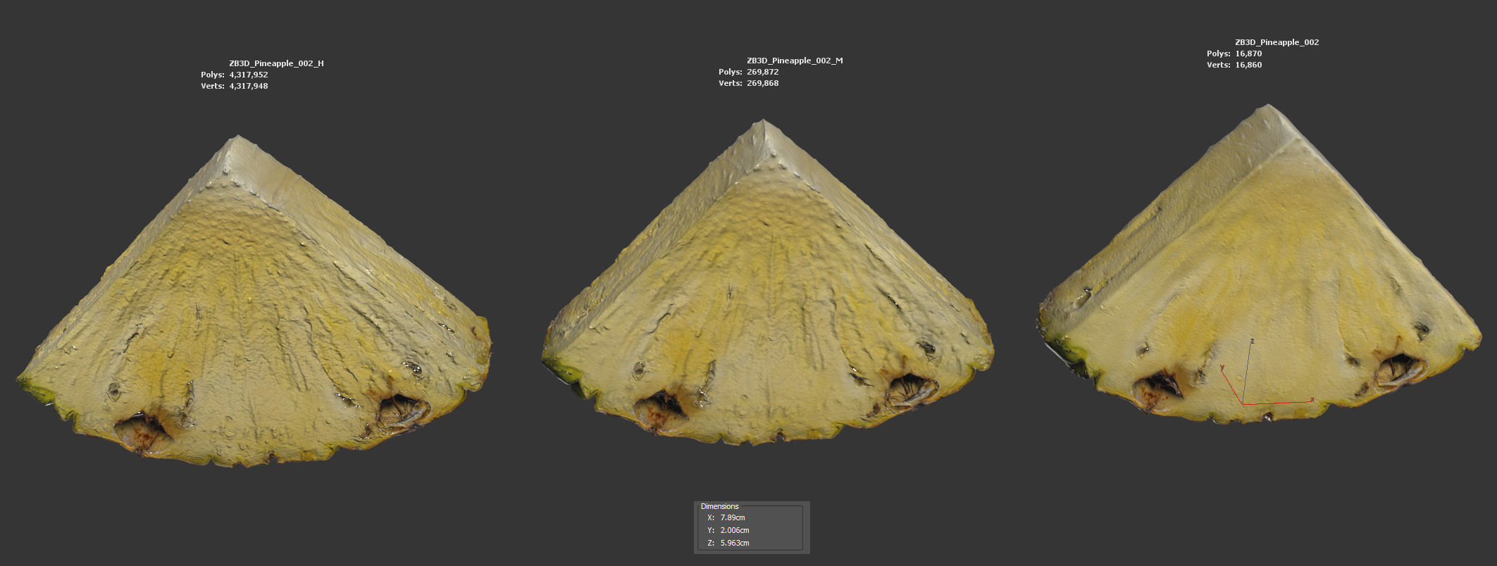 Pineapple 3D model_5