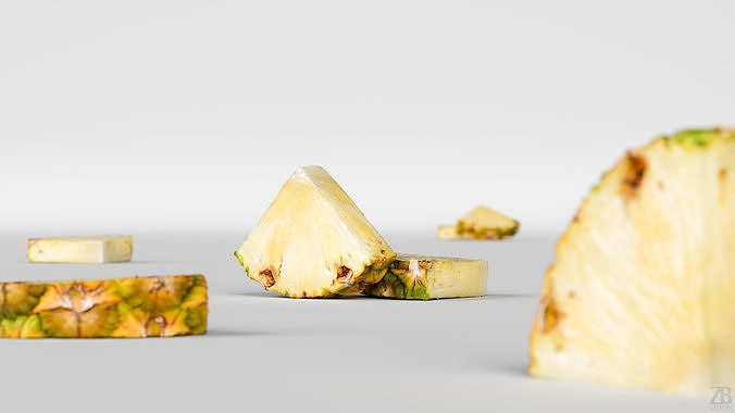 Pineapple 3D model 2