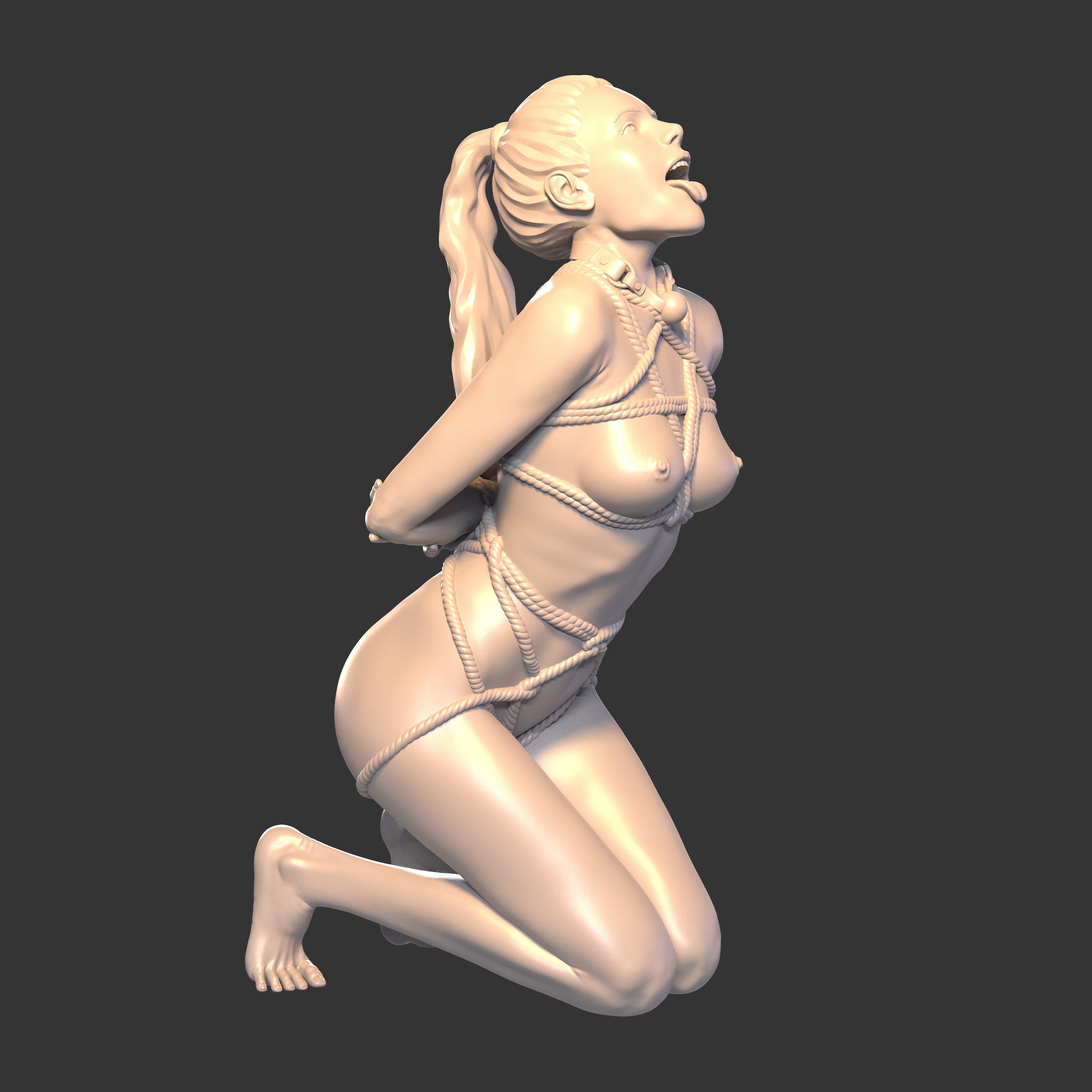 Shibari Girl Printable Figurine 3D print model_8