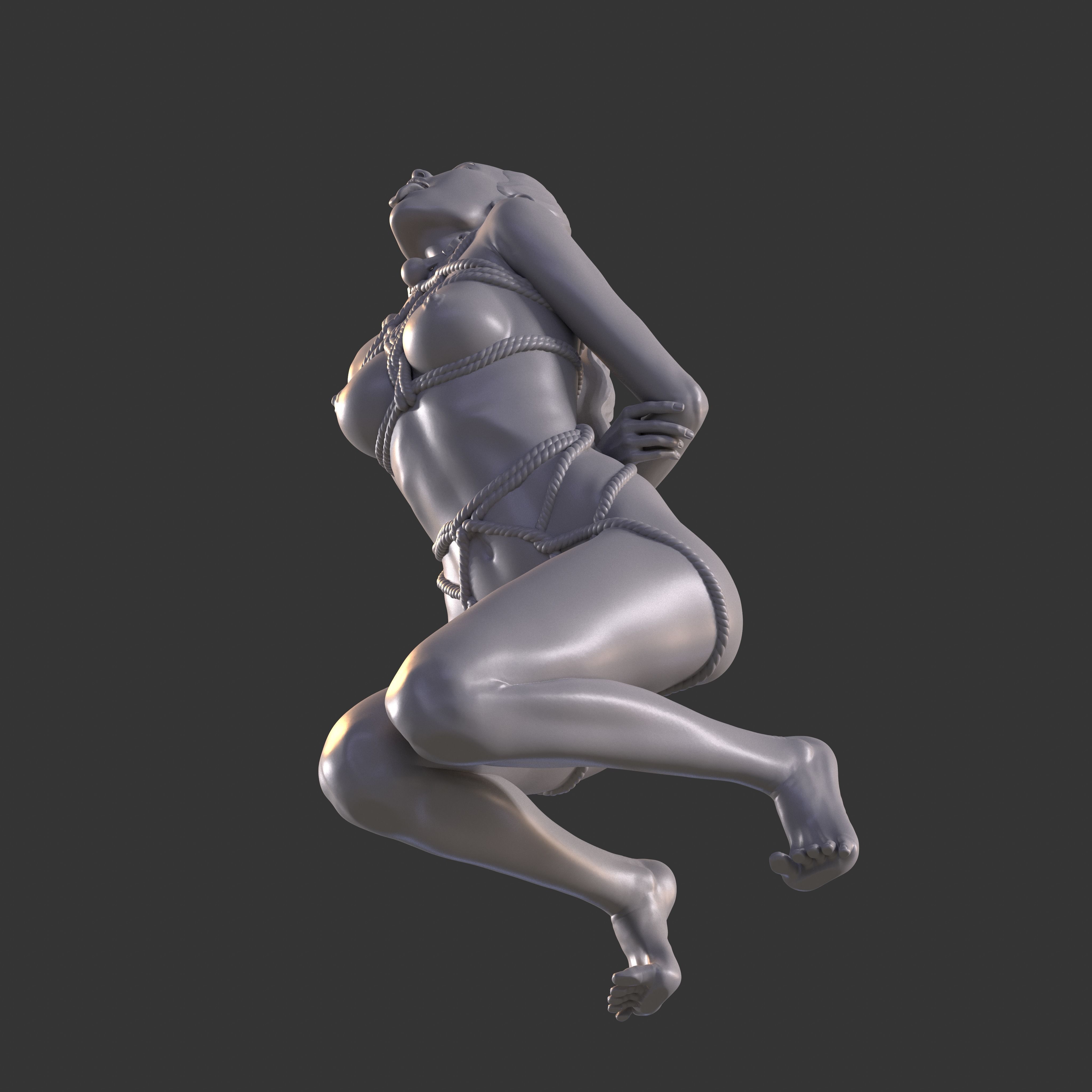 Shibari Girl Printable Figurine 3D print model_11