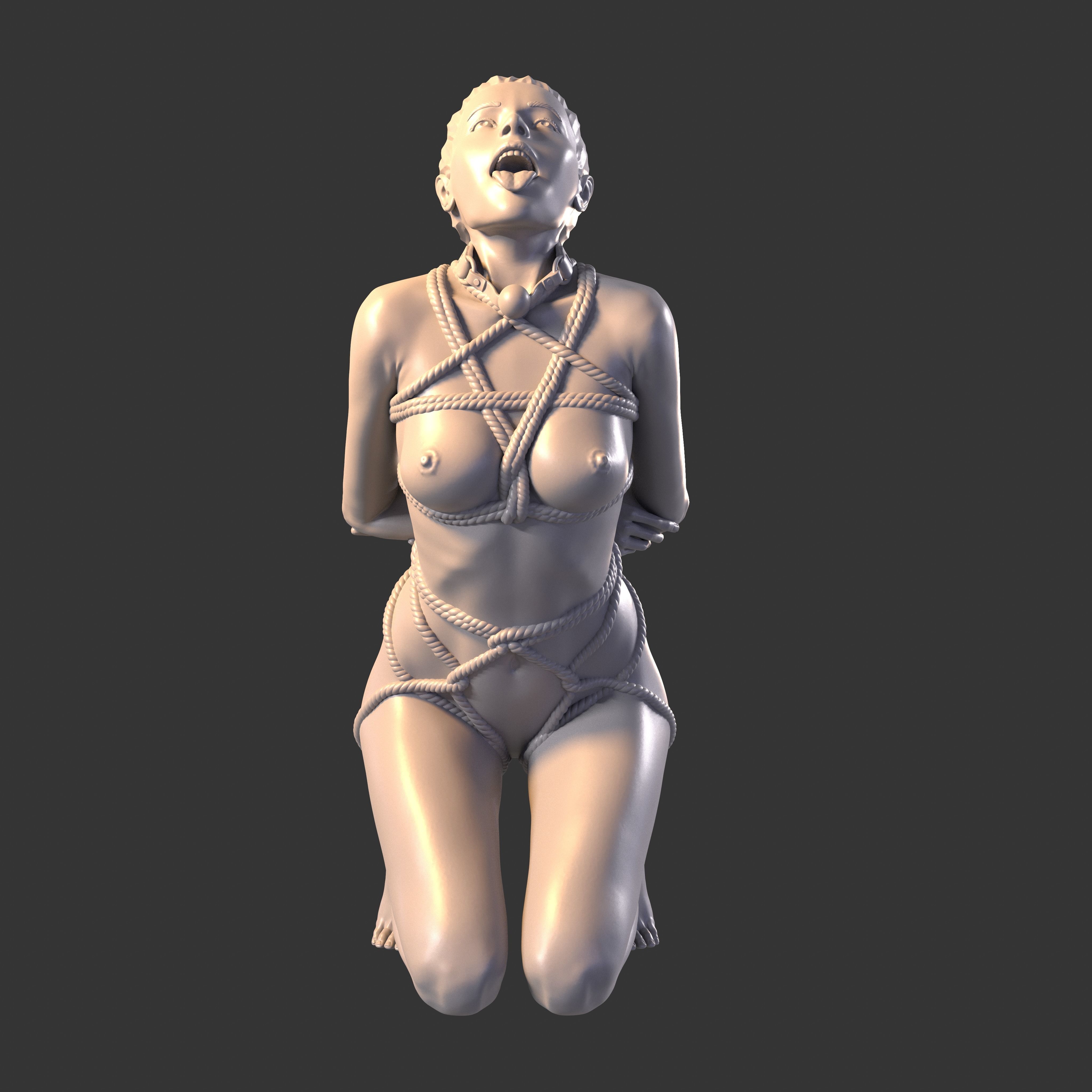 Shibari Girl Printable Figurine 3D print model_10
