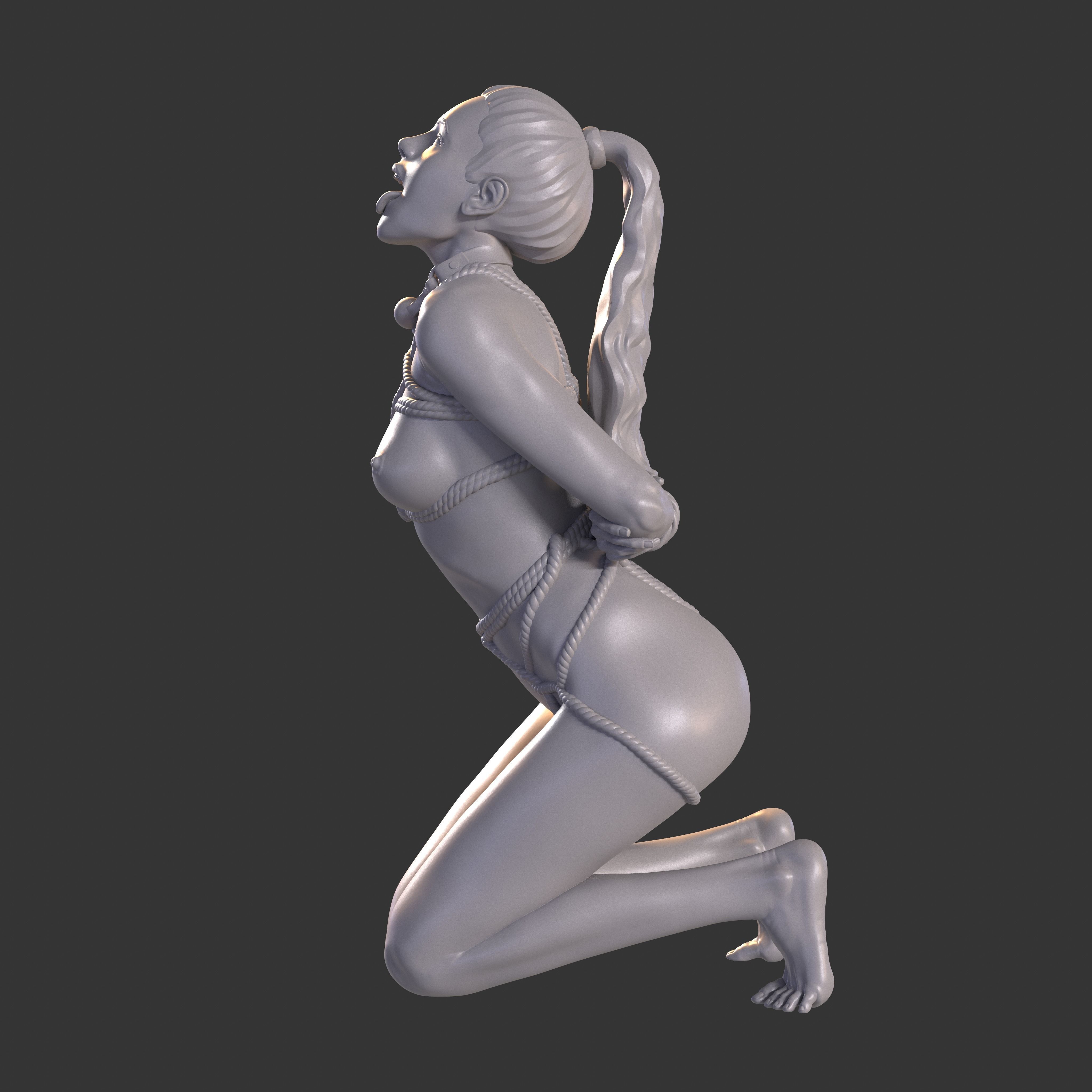 Shibari Girl Printable Figurine 3D print model_4