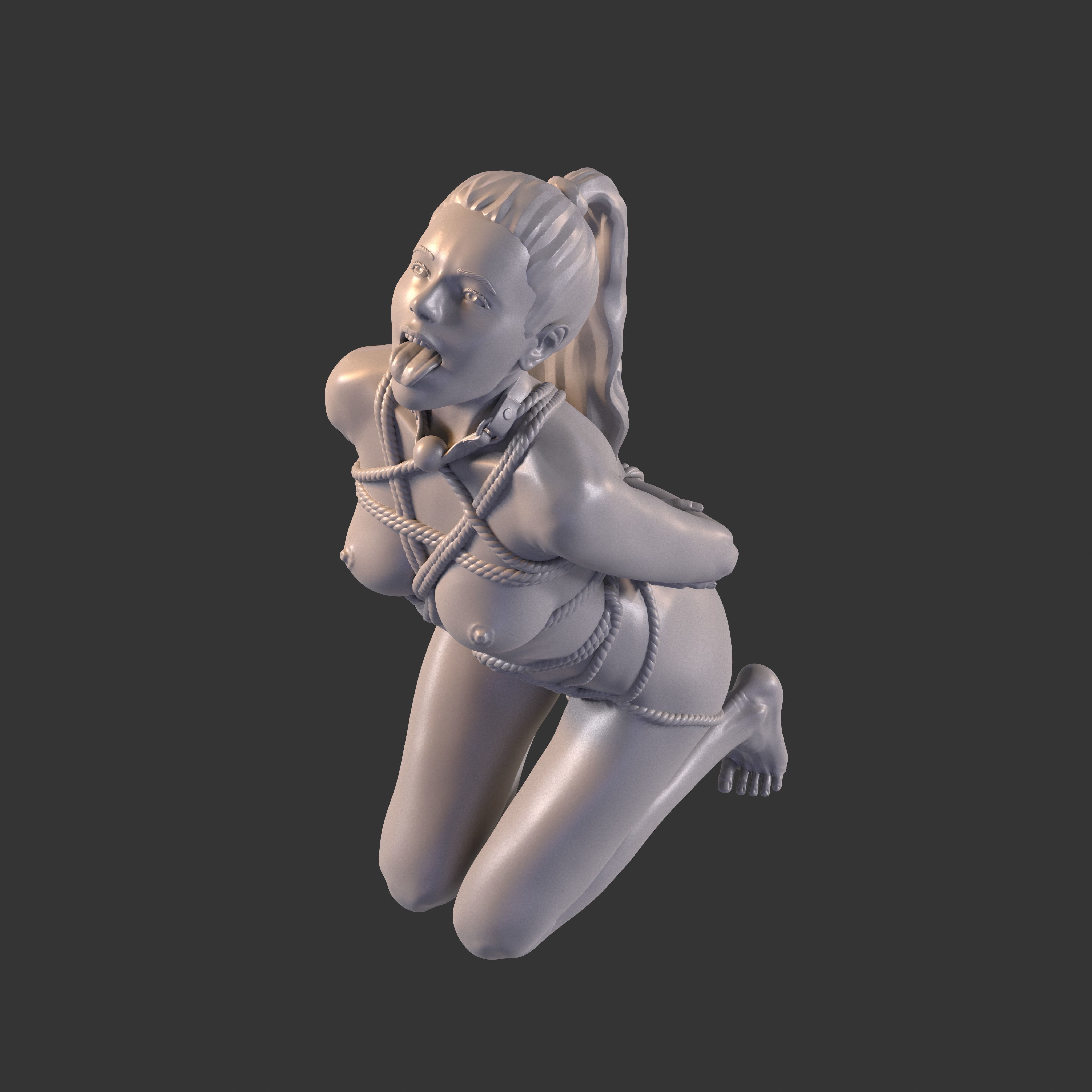 Shibari Girl Printable Figurine 3D print model_12